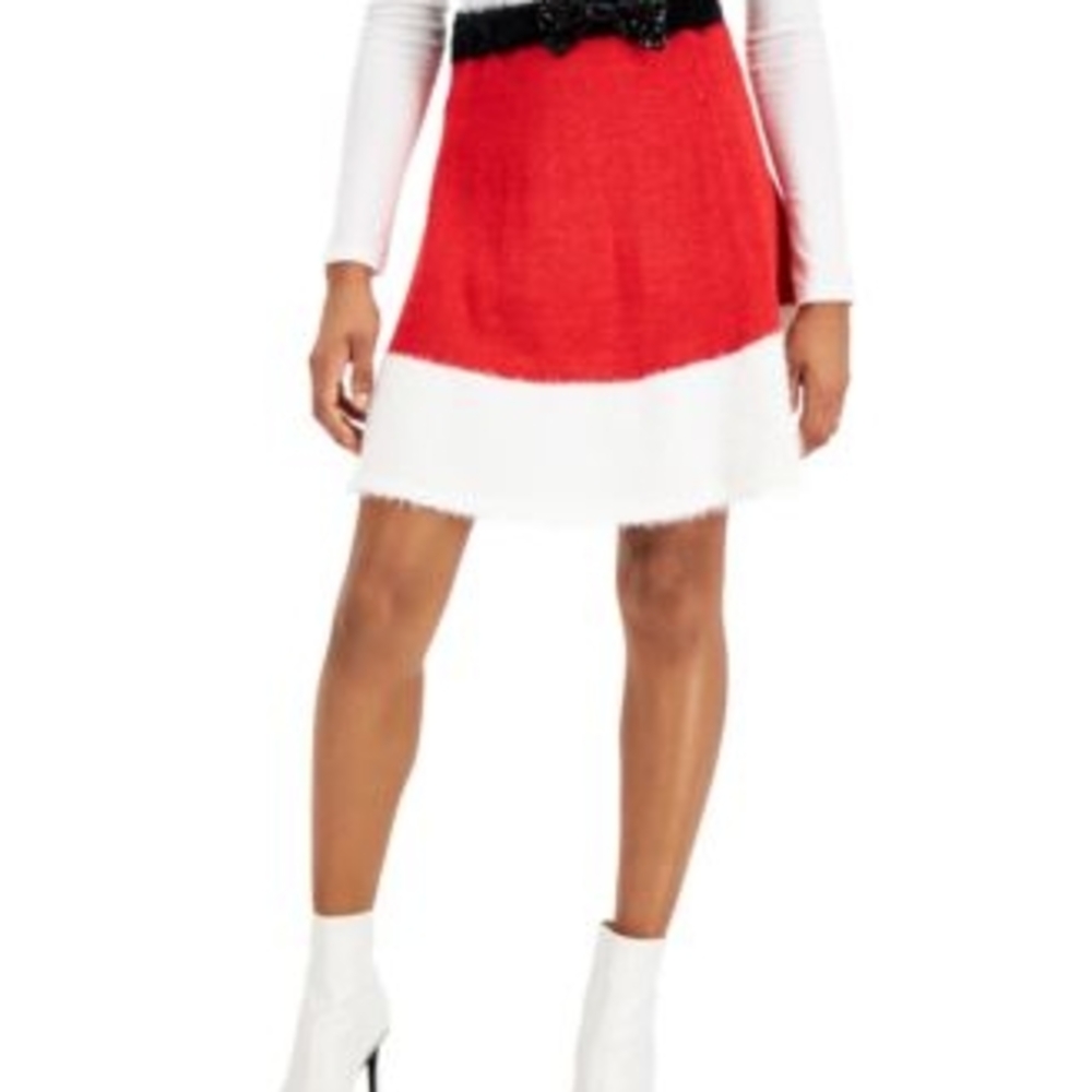Red and White Women's Skirt